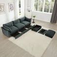 thumbnail image 5 of Newest L-Shaped 3 Seater Sectional Sofa Couch,3-seat Sofa,1 Movable Ottoman, t, Comfortable, Wide,Deep Seat, Chenille Gary, 5 of 20