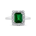 thumbnail image 2 of FB Jewels 10kt White Gold Womens Emerald Lab-Created Emerald Solitaire Ring 1-4/5 Cttw, 2 of 4