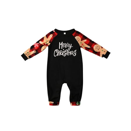 

Livingsenburg Merry Christmas Parent-child Nightwear Plaid Printed Top Pant Set