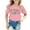 Pink, variant on Wangkekeji Children Fashion Casual Print Round Neck Loose Short Sleeve T Shirt Top 7-8 Girls Clothes