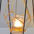 thumbnail image 5 of Candelabro de metal moderno decorativo romántico candelabro marco para sala de estar hotel restaurante modelo columpio, 5 of 5
