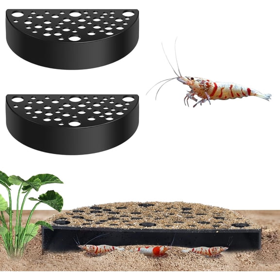 2 Pcs Shrimp Hides for Aquarium Shrimp Hides Hideout Aquarium Cave Fish Tunnel for Fish Tank Accessories Decor