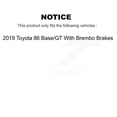 thumbnail image 2 of Transit Auto Front Rear Coated Drilled Slotted Disc Brake Rotors and Semi-Metallic Pads Kit for Car 2019 Toyota 86 Base GT with Brembo Brakes KDF-101328, 2 of 11