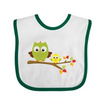 Inktastic Two Cute Owls on a Branch Boys or Girls Baby Bib