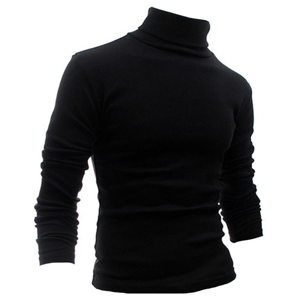 Mens Thermal Cotton Turtle Neck Skivvy Turtleneck Sweaters StretchShirt 