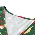 thumbnail image 4 of Femmes Été Mode Manches Courtes V Cou Vintage Noël Neige Imprimer Parti Swing Robe, 4 of 5