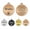 Champagne Gold, variant on Personalized Round Dog Tags, Free Engraving Custom Pet ID Tags, Dog Cat Puppy ID Name Collar Tag, Multiple Colors & Sizes