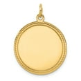 thumbnail image 1 of 14K Yellow Gold Plain .018 Gauge Engravable Round Disc Charm, 1 of 2