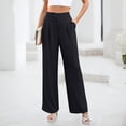 thumbnail image 5 of Endives Women's Dress Pant Wide Leg Suit Trousers Comfortable Elegant Pants Trousers Business Outfit With Pockets S-4XL, 5 of 7