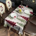 thumbnail image 3 of Multicolor Christmas Tree Pattern Rectangle Tablecloth 60"x120",Waterproof Polyester Rectangle Table Cloth, Wipeable Spillproof Polyester Tablecloth for Dining, Camping, Indoor and Outdoor, 3 of 6