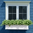 thumbnail image 3 of Zukuco Artificial Flowers Outdoor UV Resistant Fake Plastic Plants Outside Indoor Hanging Faux Greenery Shrubs Arrangement for Vase Porch Window Box Patio Wedding Home Decoration (White), 3 of 8