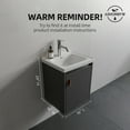 thumbnail image 3 of Bathroom Vanity with Sink, Floating Small Bathroom 16'' Wall Mounted Vanity Modern Cabinet with Soft-Close Door, Chrome Faucet, Pop-up Drain, P-Trap, Grey, 3 of 7