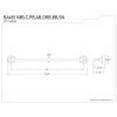 thumbnail image 2 of Kingston Brass Metropolitan 24" Towel Bar, 2 of 2