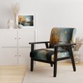 thumbnail image 2 of Designart "Blue Orange Bold Energy I" Chaise d'Appoint Abstraite Collages Turquoise - Fauteuil Moderne pour Salon, 2 of 7