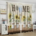 thumbnail image 5 of Rustic Farmhouse Sunflower Blackout Curtains,Quotes Inspirational Motivational Positive Vintage Windows Treatments Rod Pocket Drapes for Girls Living Room Bedroom Kitchen 42x63in, 5 of 6