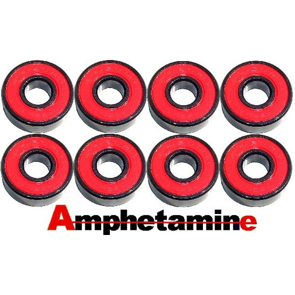 Amphetamine Skateboard / Longboard Bearings Abec 5 8-Pack