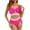 Hot Pink, variant on Zuesphe Swimsuit for Women Over 50 Bathing Suit for Women One Piece Modest Swimwear for Women Two Piece Tankini Swimsuits Flounce Halter