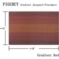 thumbnail image 2 of Placemats Set of 8 Washable Durable Placemat Vinyl Heat Resistant Non-Slip Table Mats Indoor Outdoor (Scarlet Red), 2 of 6