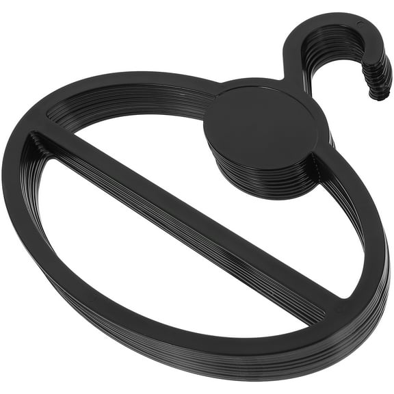 10 Pcs Plastic Belt Rack Towel Hanger Scarf Round Hook Neck Tie Organizer Hangers for Home Storage