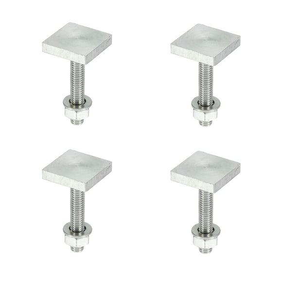 Unique Bargains 4pcs Universal Car Roof Rack T Shaped Bolt Rooftop Cargo Carrier Rack Bolt T Shaped Track Bolts W/ Nuts Washers