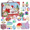 32Pcs bubble fingertip sensory toys 2021 Advent Calendar Santa Claus Pressure Relief Children Christmas Holiday Gifts
