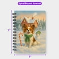thumbnail image 5 of Hello Winter Vintage Papillon Enjoys Snowy Day with Snowman Spiral Bound Journal Pap Butterfly Dog Lover 5x7in Spiral Notebook - 12019, 5 of 5