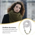 thumbnail image 4 of relayinert Wide Application Pendant Scarf Necklaces Beautiful And Elegant Fashion Accessory white 1Set, 4 of 6