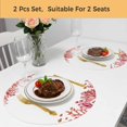 thumbnail image 5 of Ocean Coral Round 13 Inch Placemats Set of 2, Coastal Sea Fish Starfish Coral Summer Red HeatResistant Non Slip Place Mats for Dining Table, Wipeable Braided Kitchen Table Mats for Housewarming, 5 of 9