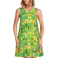 thumbnail image 1 of Fotbe St. Patrick's day Vestido de Verano sin Mangas para Mujer – Vestido Midi Línea A, Estilo Camiseta Floral, Vestido Playero Casual y Fluido, 1 of 7