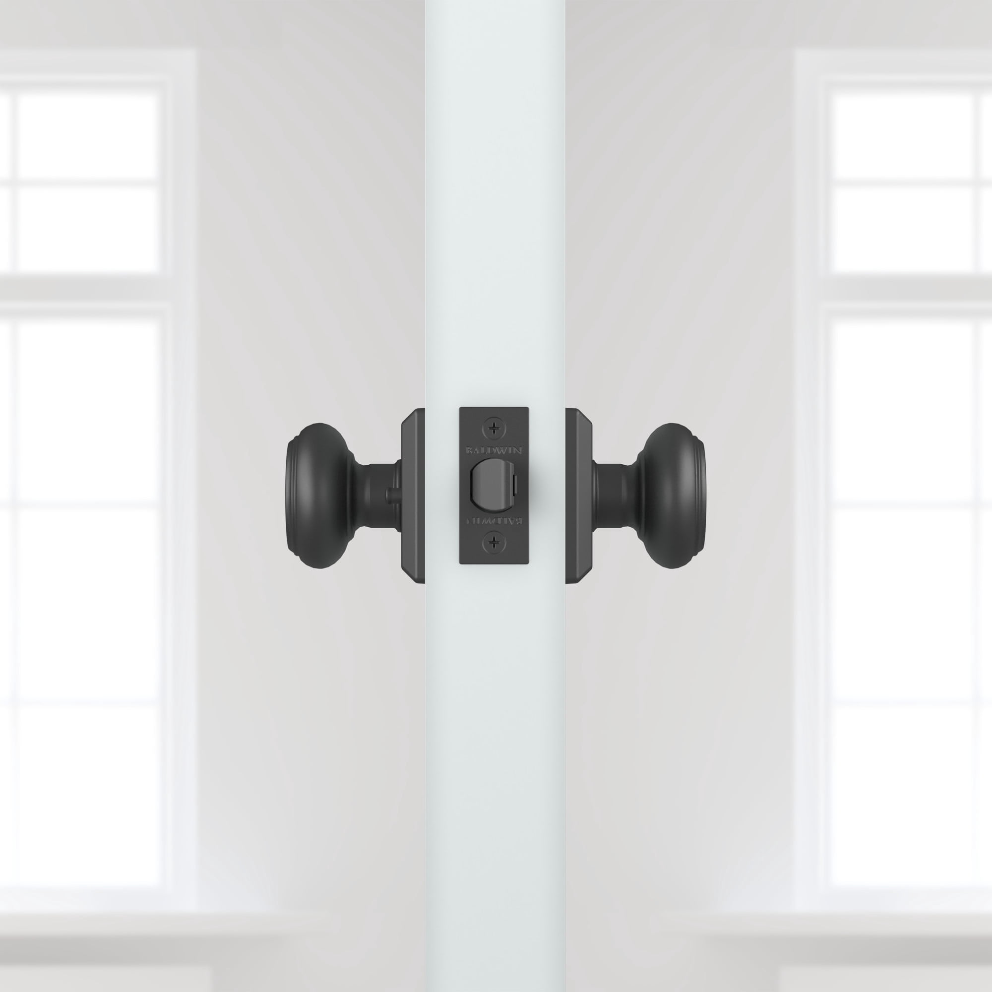Baldwin Reserve PVTRATSR112 Privacy Traditional Knob and Square Rose with 6AL Latch and Dual Strike Venetian Bronze Finish