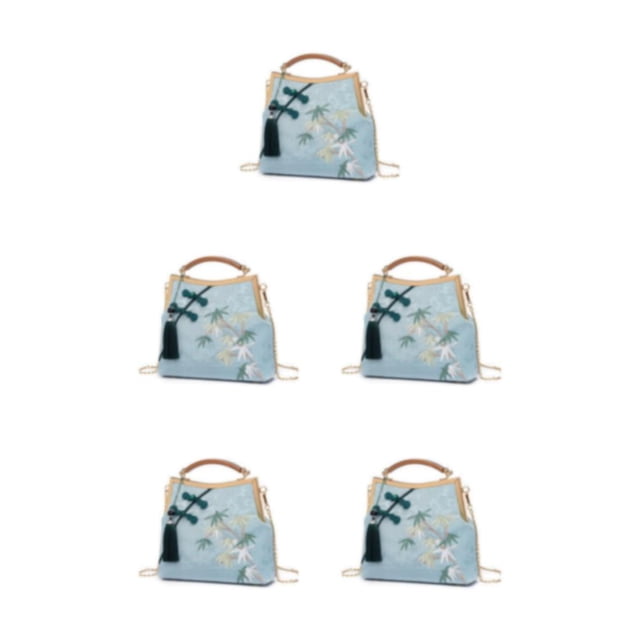 Bolso de hombro hecho A mano Sonducket estilo chino portador bordado Azul Type2 NO2