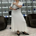 thumbnail image 2 of PENGXIANG Femmes Été Casual Robe Longue Patchwork Tour vers le Bas Robe Col, 2 of 9