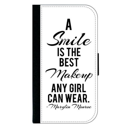 Smile is the Best Makeup Wallet Phone Case for The iPhone 10 XR - iPhone 10 XR Wallet Case - iPhone XR Wallet (Top 10 Best Makeup Brands In The World)