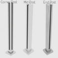 thumbnail image 4 of Glass Railing End Post,Balustrade for Balcony Deck Stairs Without Glass Drilling, 4 of 16