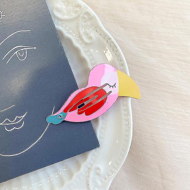 10 Uds. Pinzas para el cabello con estampado de pájaro azul, pasadores para niñas, accesorios de horquillas para niños