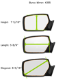 thumbnail image 4 of Fits 10-13 Mitsu Outlander Left Driver Mirror Glass Lens w/Adhesive USA non heated 2 Options, 4 of 7