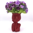 thumbnail image 3 of Inteprter Contenedor de escultura vegetal, único, lleno de sabor artístico, elección para regalos, escultura humana abstracta Jardín y Patio rojo, 3 of 6