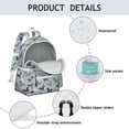 thumbnail image 4 of Cute Dachshund and Dog Footprint Backpack for School,Cute School Bag,Schoolbag with Adjustable Shoulder Straps & Padded Back,13.4"x11"x4.7", 4 of 6