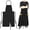 Black, variant on Split Leg Pottery Apron with Multi Pocket Mud Resistant Heavy Duty Art Apron Adjustable Neck Strap Full Coverage for Painting Baking Woodworking