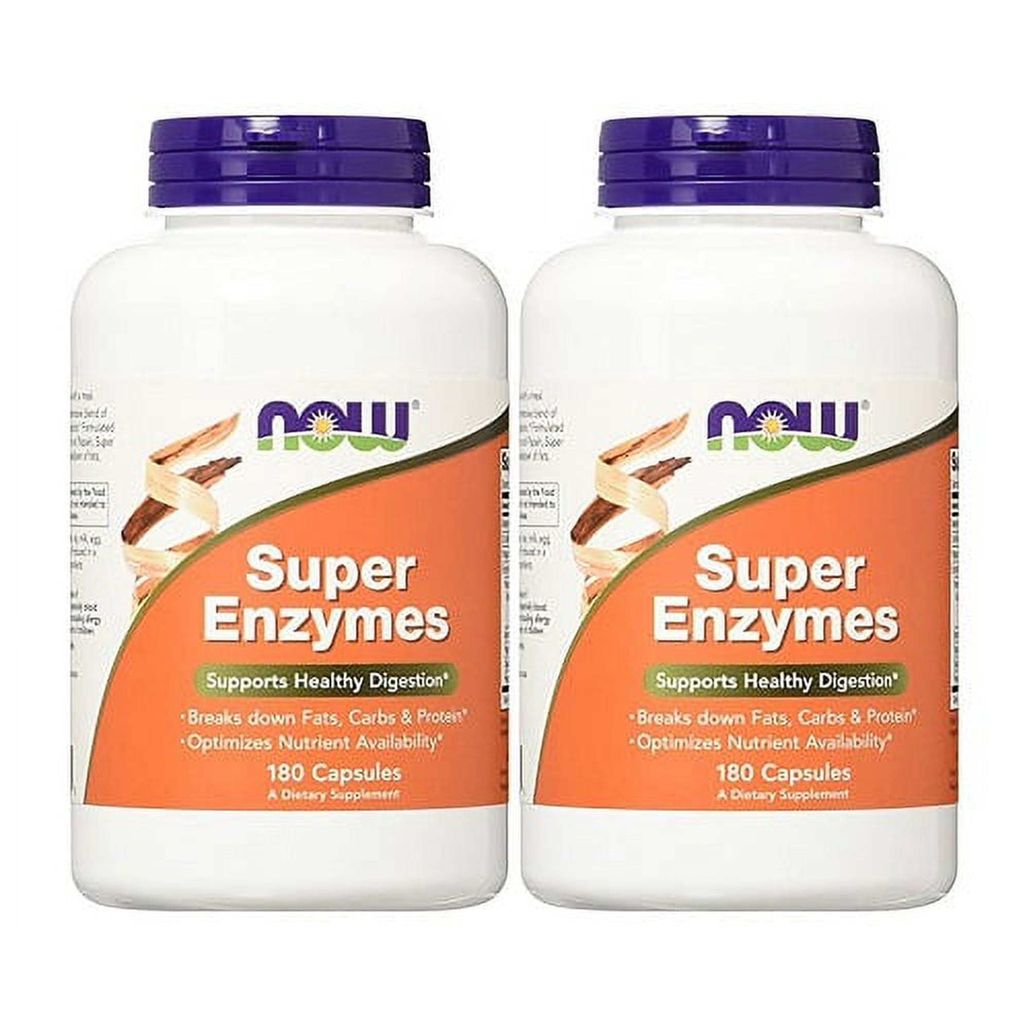Now Foods - Super Enzymes 180 Capsules (Pack of 2)
