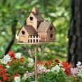 thumbnail image 5 of House Bird Nest Courtyard Decoration Outdoor Bird House Garden Decoration,Bird House Stakes for Outside with Pole, Metal Bird House with Pole, 5 of 5
