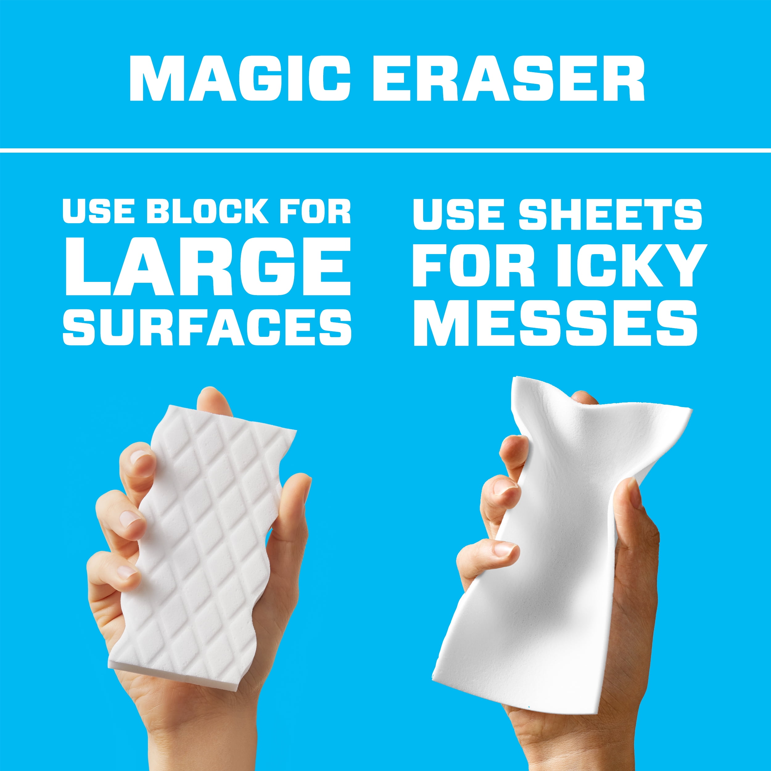 Mr. Magic Eraser Sheets, the power of a Magic Eraser in a thin, flexible, disposable sheet, 8 count