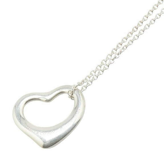 Pre-Owned Tiffany & Co. Open Heart Necklace in 925 Sterling Silver for Women. (Good)