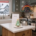 thumbnail image 6 of Stylish Metal Hanging Christmas Tree Wind Spinner - Concentric White Lines Festive Red & Yellow Circles Perfect for Garden Decor, 6 of 7