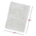 thumbnail image 2 of Nestl Super Soft Shaggy Bath Rug, Absorbent Bathroom Rug, 17" x 24", White, 2 of 6