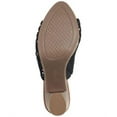 thumbnail image 4 of JESSICA SIMPSON Womens Black 1-1/2" Platform Woven Goring Shelbie Round Toe Block Heel Slip On Heeled Sandal 8 M, 4 of 4