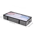 thumbnail image 3 of Contenedor De Almacenamiento Debajo De La Cama, Plegable, 45 L, Gran Capacidad, Gris, Almacenamiento Debajo De La Cama Con Tapa Transparente De PVC Para Ropa, 3 of 7