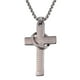 thumbnail image 1 of EZLIFE Collar con colgante de cruz cristiana retro de titanio con una sola escritura GX Biblia E8T4, 1 of 7