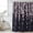 Black, variant on Vintage Floral Small Stall Shower Curtain, Waterproof Shower Curtains for Bathroom, White Cherry Flowers Blossom Spring Gray Washable Fabric Cloth Bath Curtain for Bathtub with Hooks 36x72 Inches