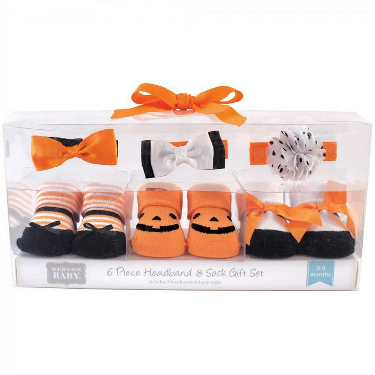 福袋安いいね半額ストア Hudson Months 0-9 6-Piece, Giftset, Socks and Headband Baby ベビー